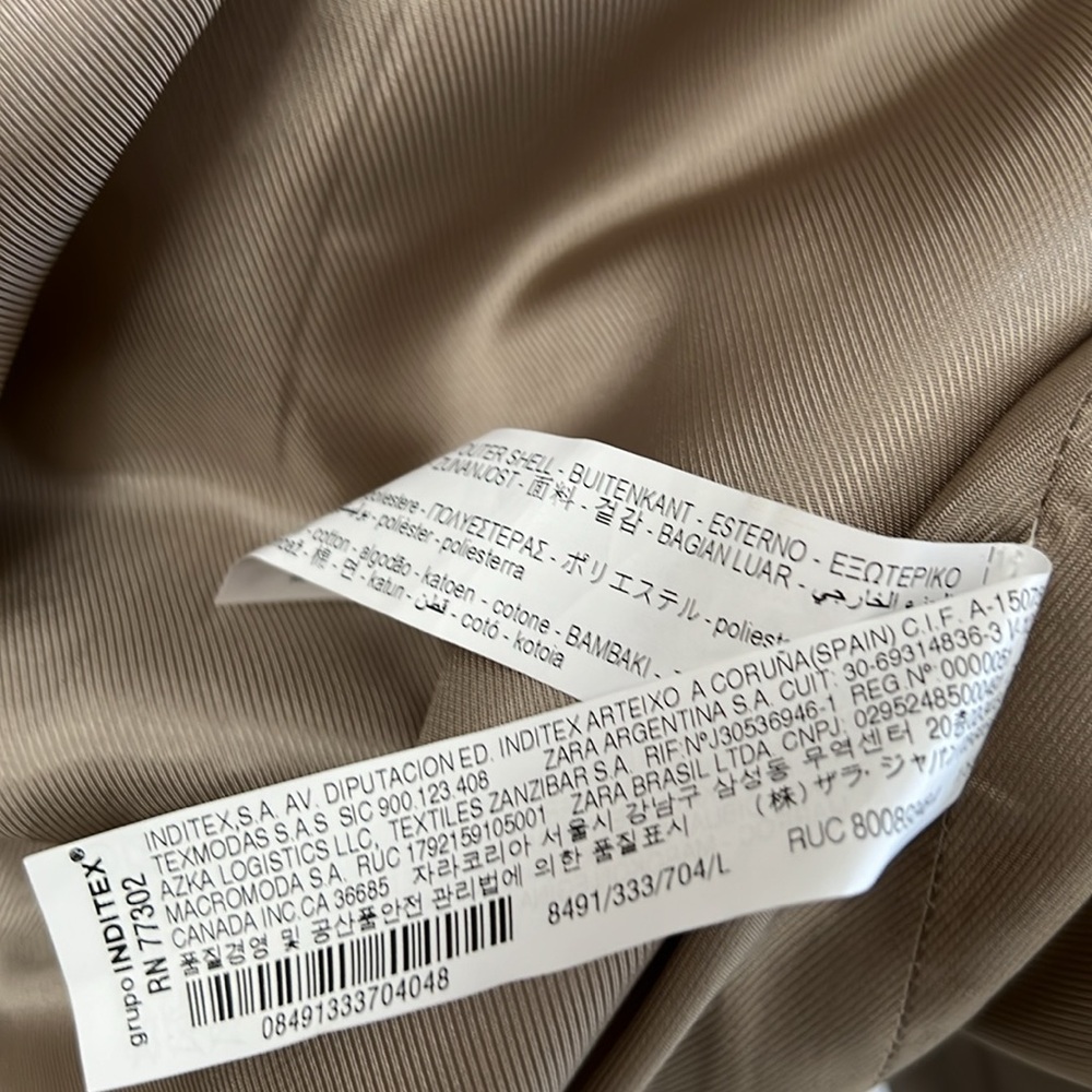 Zara Join Life Cape Poncho Coat Size L NWT - Picture 7 of 9